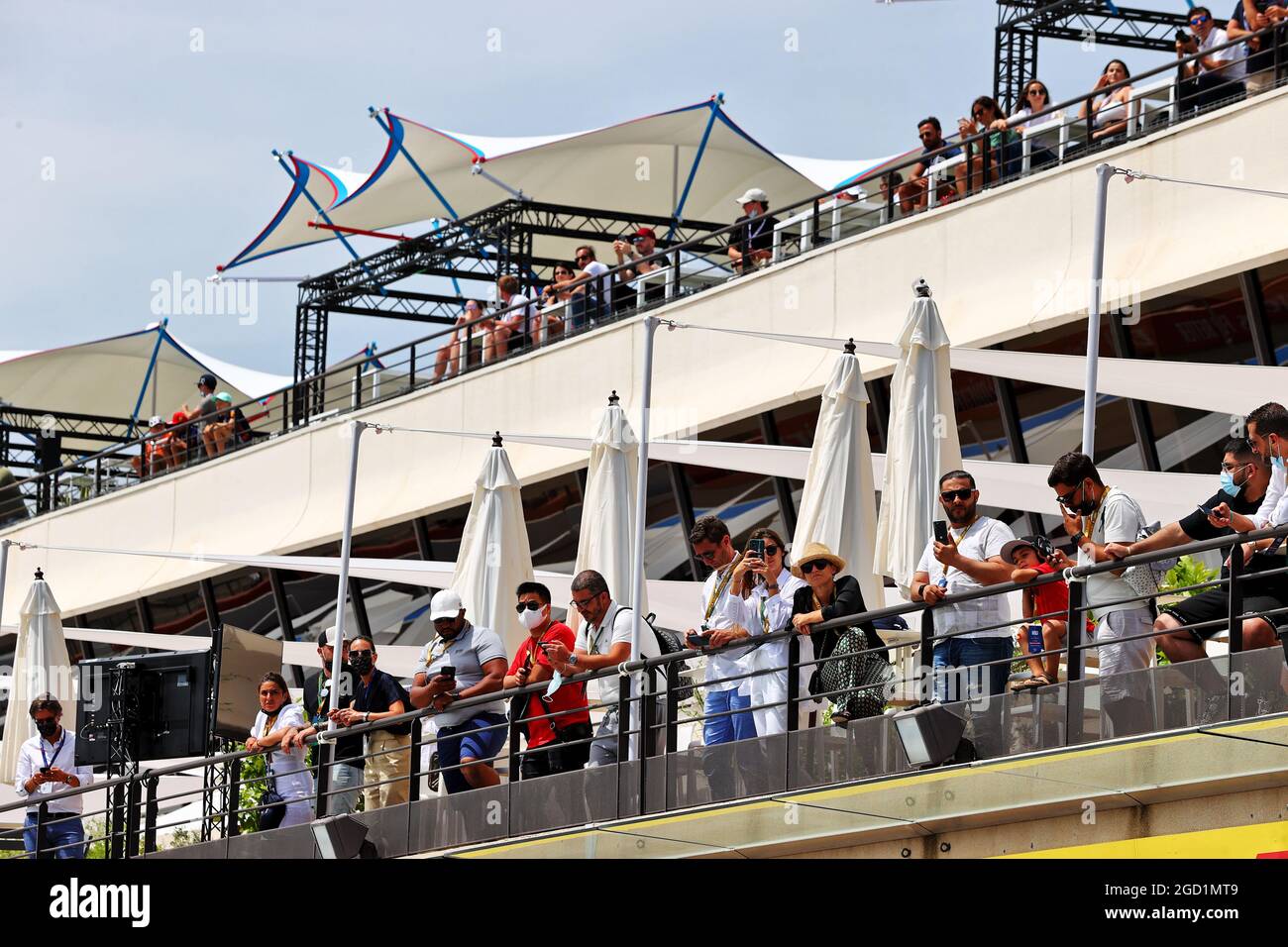 Circuit atmosphere - Paddock Club guests. French Grand Prix, Friday 18th June 2021. Paul Ricard, France. Stock Photo
