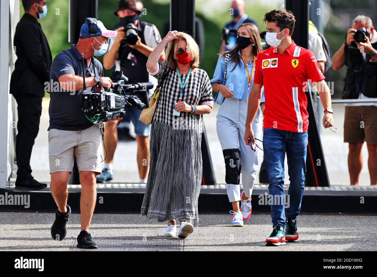Charles Leclerc (MON) Ferrari with his mother Pascale Leclerc. French