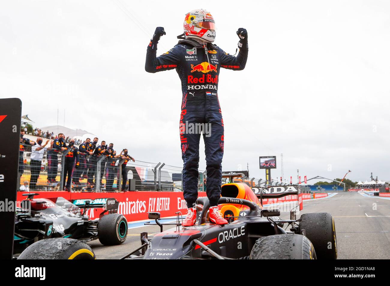 Race winner Max Verstappen (NLD) Red Bull Racing RB16B in parc ferme.  05.09.2021. Formula 1