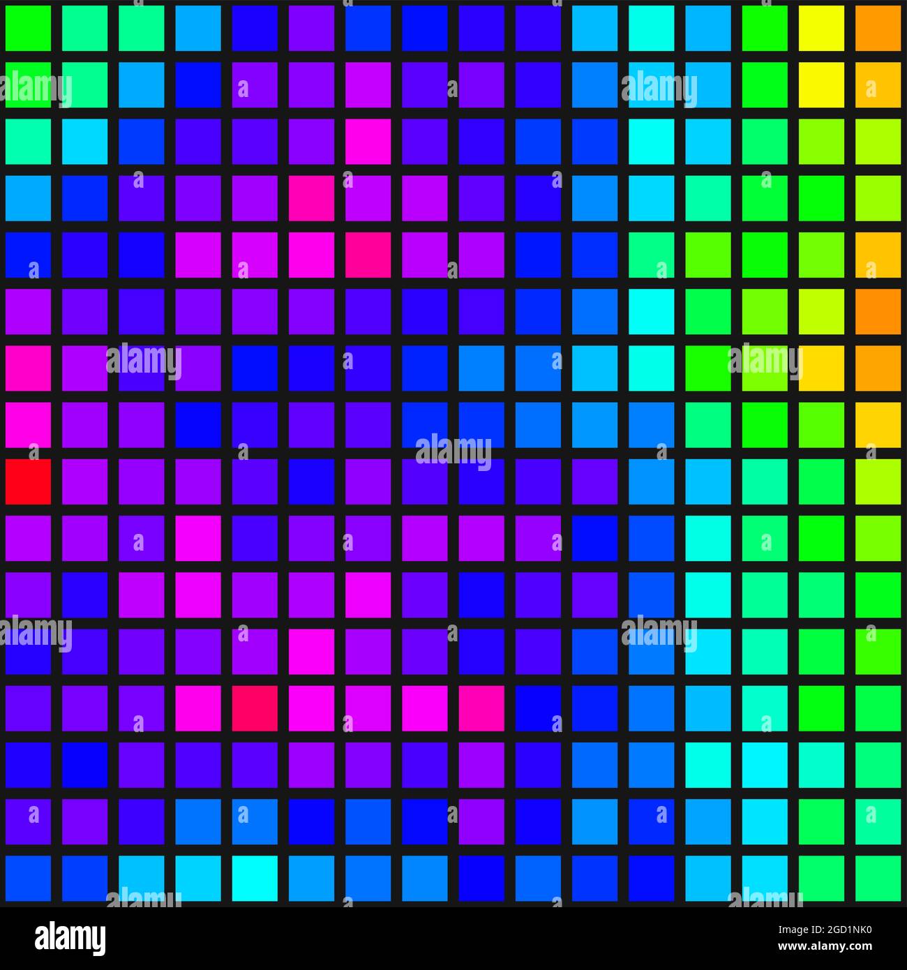 Abstract Geometrical color pixel generative art illustration Stock ...