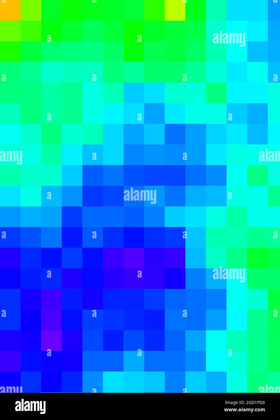 Abstract Geometrical color pixel generative art illustration Stock ...