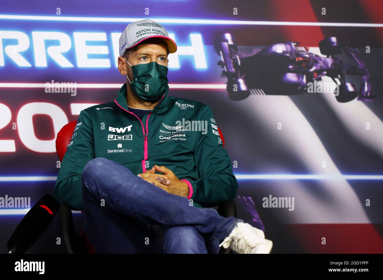 Vettel Conference Sebastian Vettel (GER) Aston Martin F1 Team in the FIA Press Conference ...