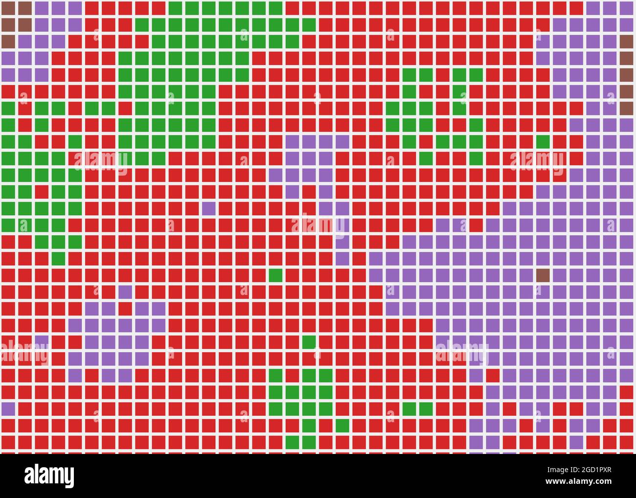 Abstract Geometrical color pixel generative art illustration Stock ...