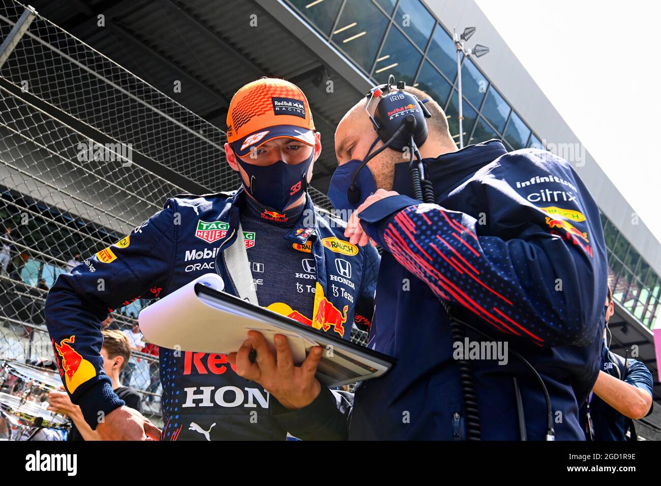 Max Verstappen (NLD) Red Bull Racing with Gianpiero Lambiase (ITA) Red