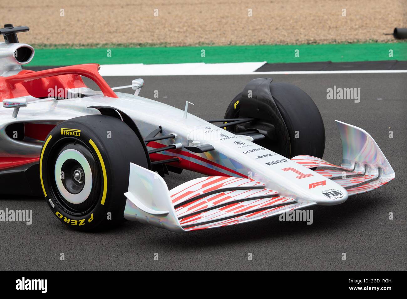 2022 Car Launch - front wing detail. British Grand Prix, Thursday 15th July 2021. Silverstone, England. Stock Photo