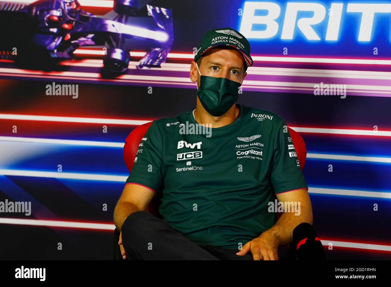 Vettel Conference Sebastian Vettel (GER) Aston Martin F1 Team in the FIA Press Conference ...