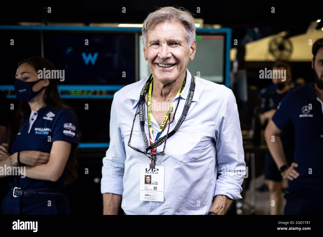 Harrison Ford (USA) Actor Williams Racing. British Grand Prix, Sunday 18th July 2021. Silverstone, England. Stock Photo
