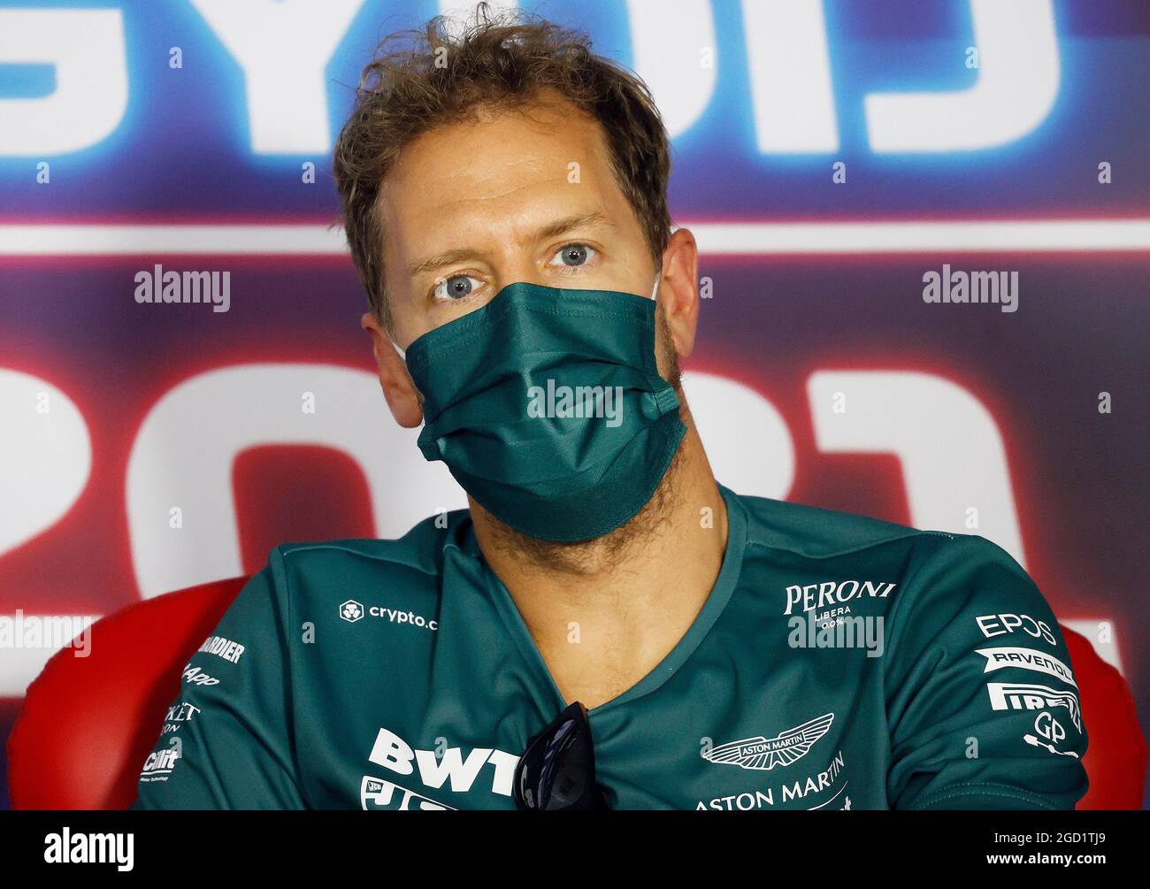 Vettel Conference Sebastian Vettel (GER) Aston Martin F1 Team in the FIA Press Conference ...