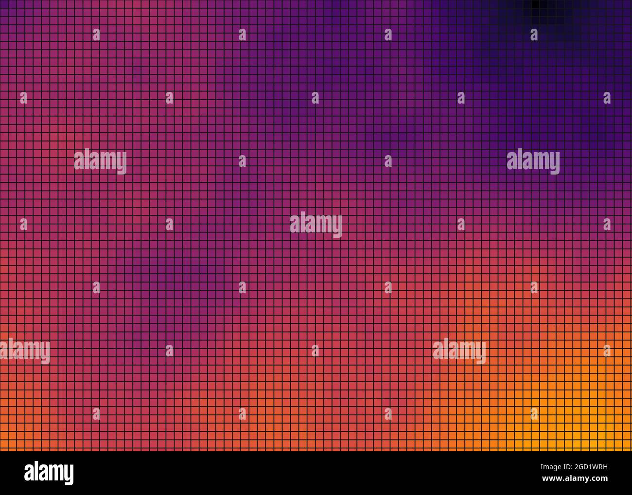 Abstract Geometrical color pixel generative art illustration Stock ...
