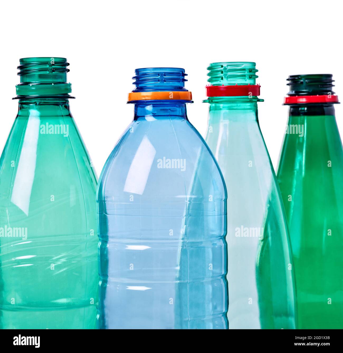 plastic bottle empty transparent recycling container water environment drink garbage beverage Stock Photo