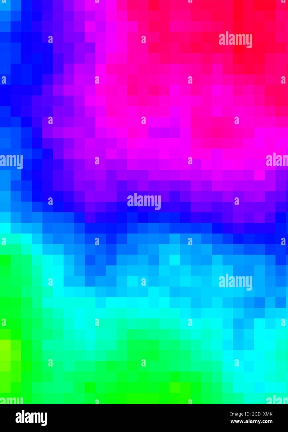 Abstract Geometrical color pixel generative art illustration Stock ...