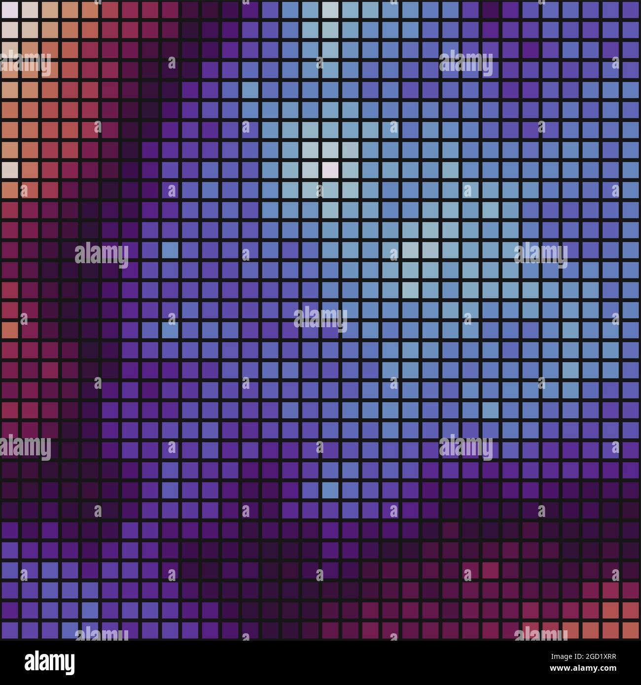 Abstract Geometrical color pixel generative art illustration Stock ...