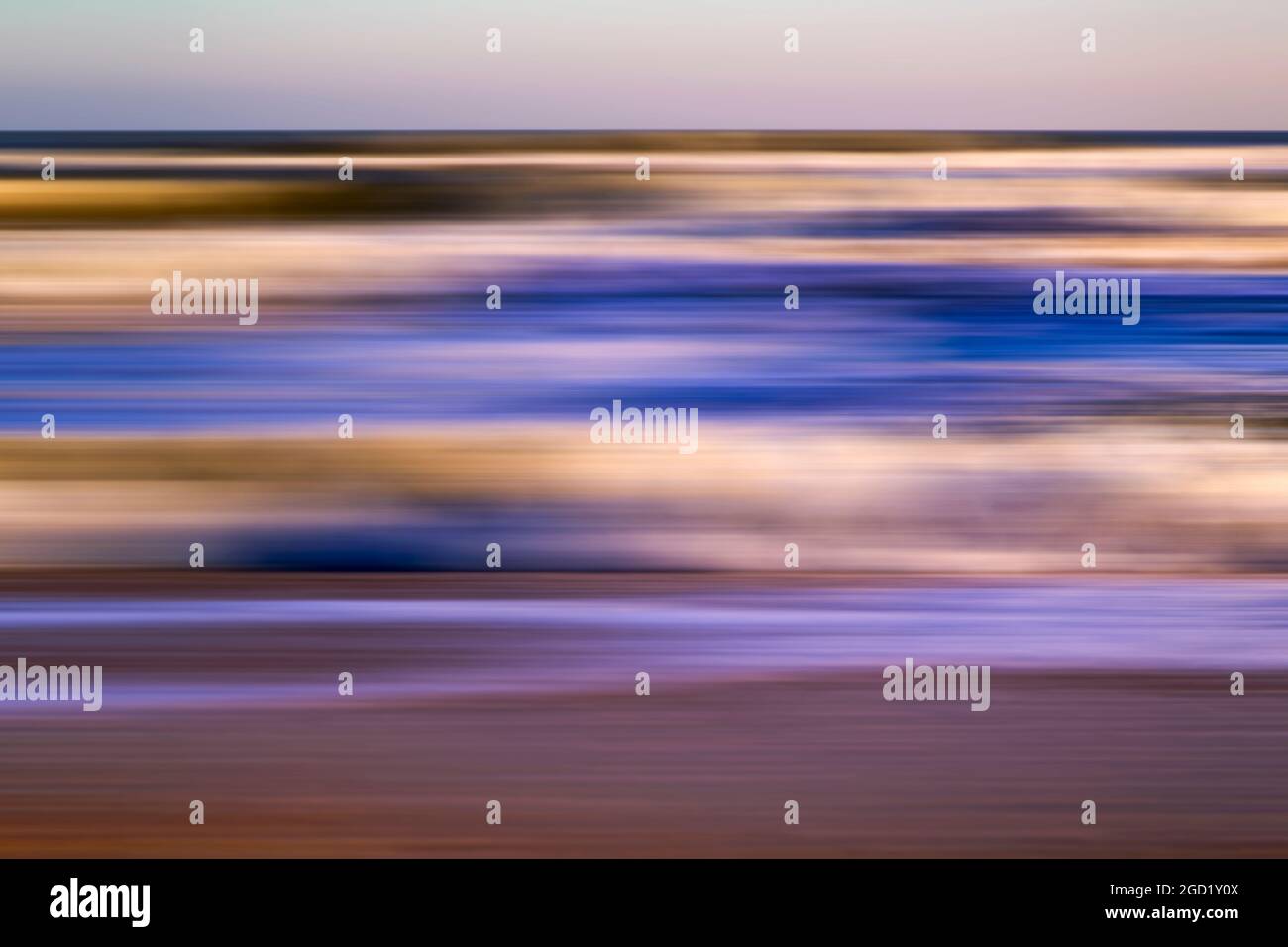 Abstract seascape background, motion blurred, long exposure. Stock Photo