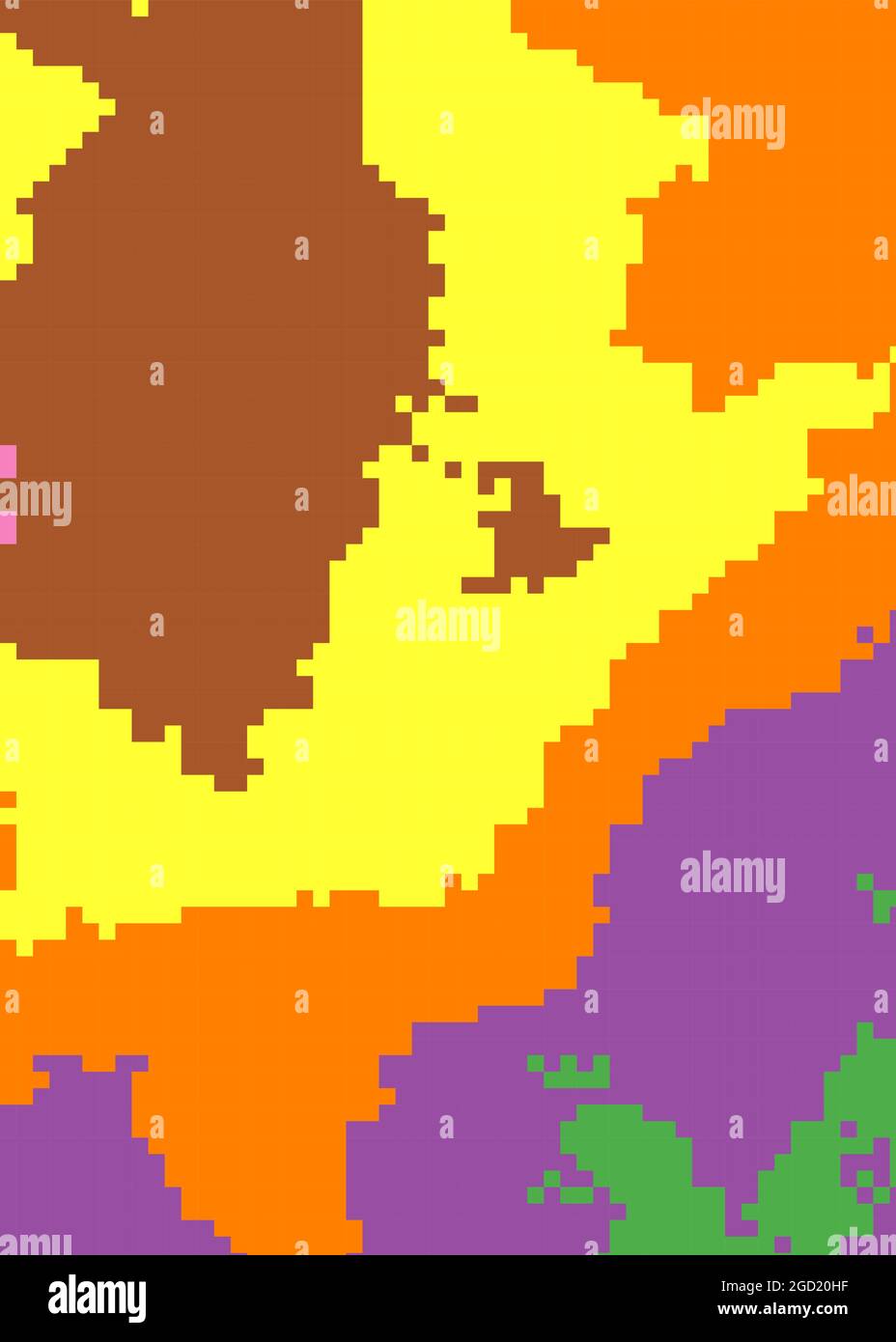 Abstract Geometrical color pixel generative art illustration Stock ...