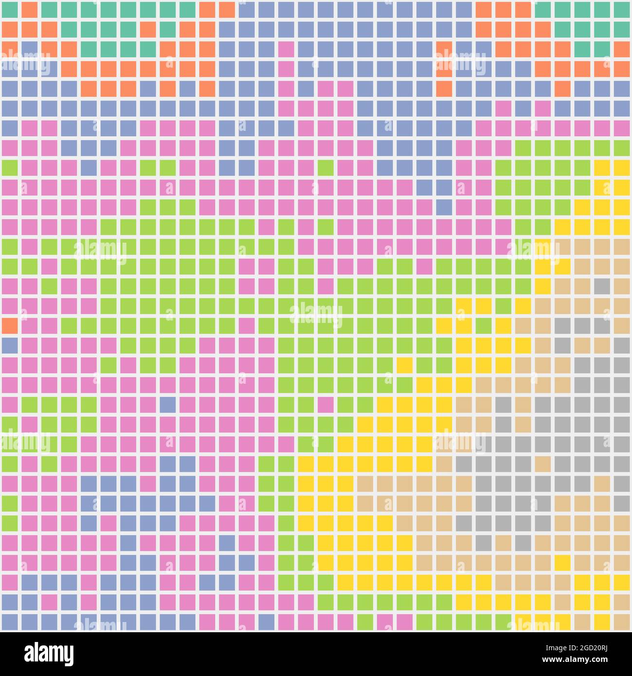 Abstract Geometrical color pixel generative art illustration Stock ...