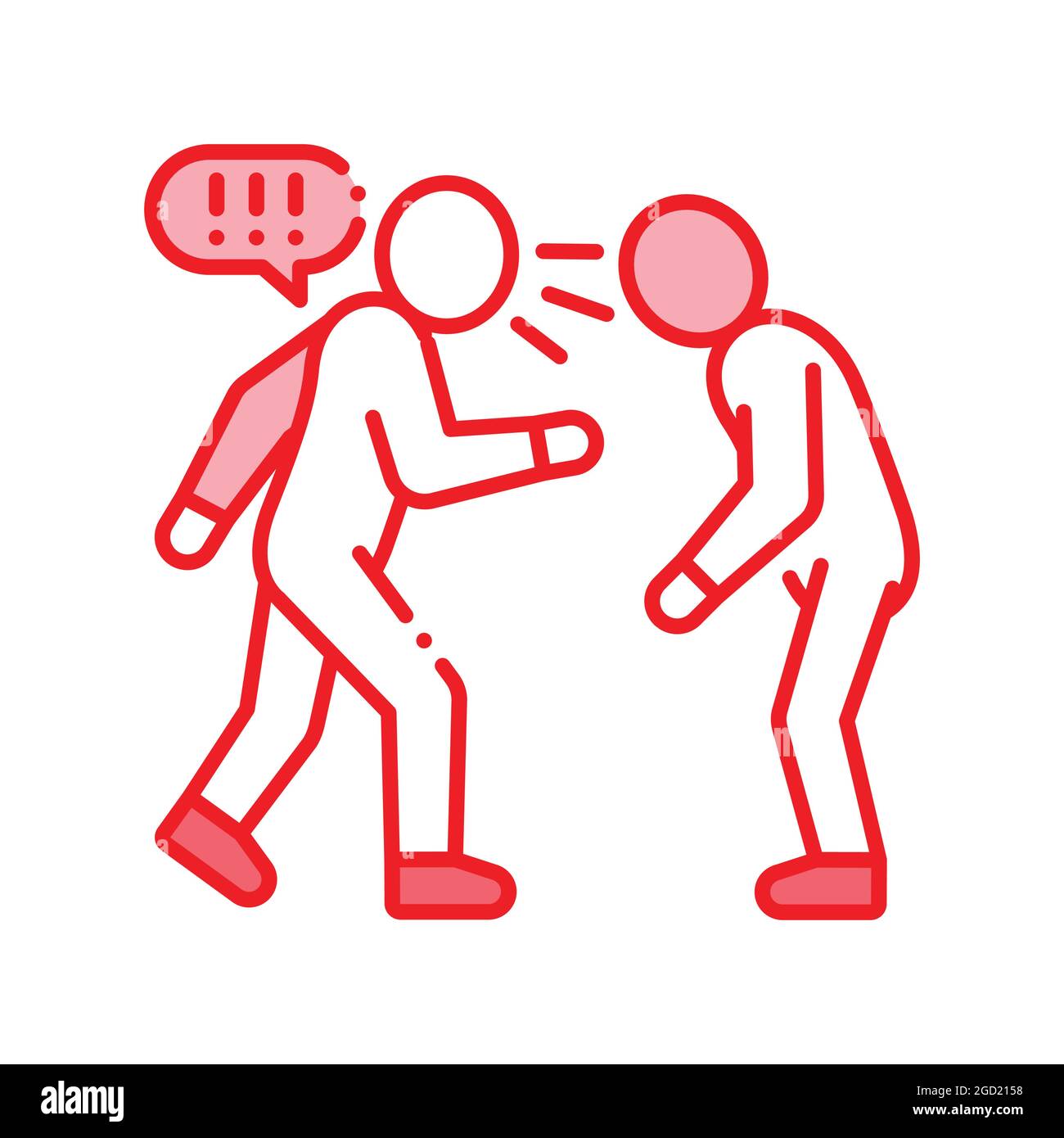 Verbal bullying black line icon. Harassment, social abuse and violence.  Sign for web page, mobile app, button, logo. Editable stroke Stock Vector  Image & Art - Alamy