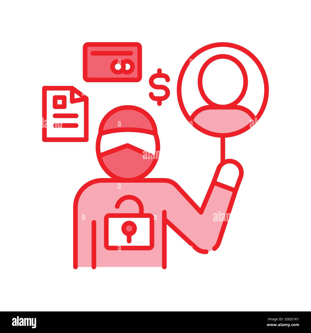 Cyber Security And Crime Color Line Icon Internet Fraud Thief Stealing Confidential Data Personal Information Sign For Web Page Mobile App Butto Stock Vector Image Art Alamy