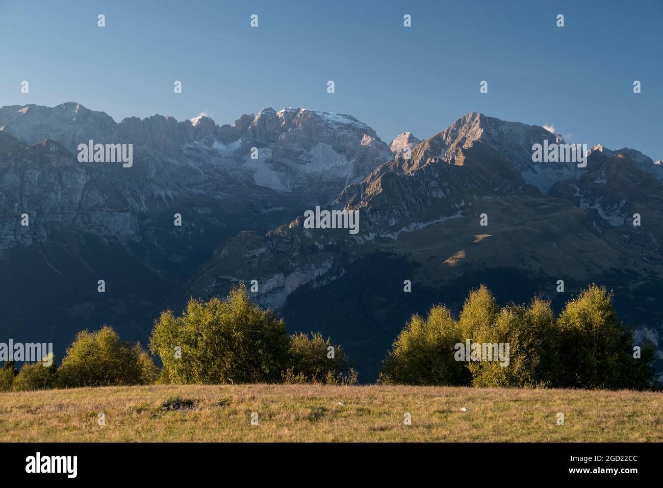 geography / travel, Italy, Trentino, autumn evening on the Monte Casale, background Brenta, ADDITIONAL-RIGHTS-CLEARANCE-INFO-NOT-AVAILABLE Stock Photo