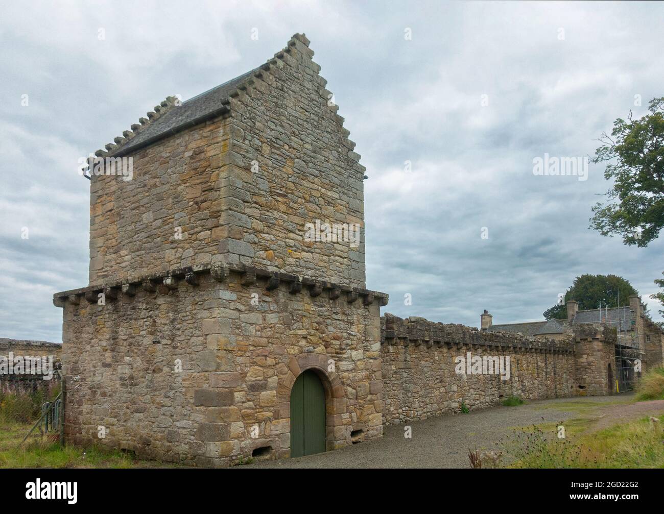 Part of Craignethan Castle, the ruins of an artillery fortification built by Sir James Hamilton of Finnart c1530, near the village of Crossford, South Stock Photo