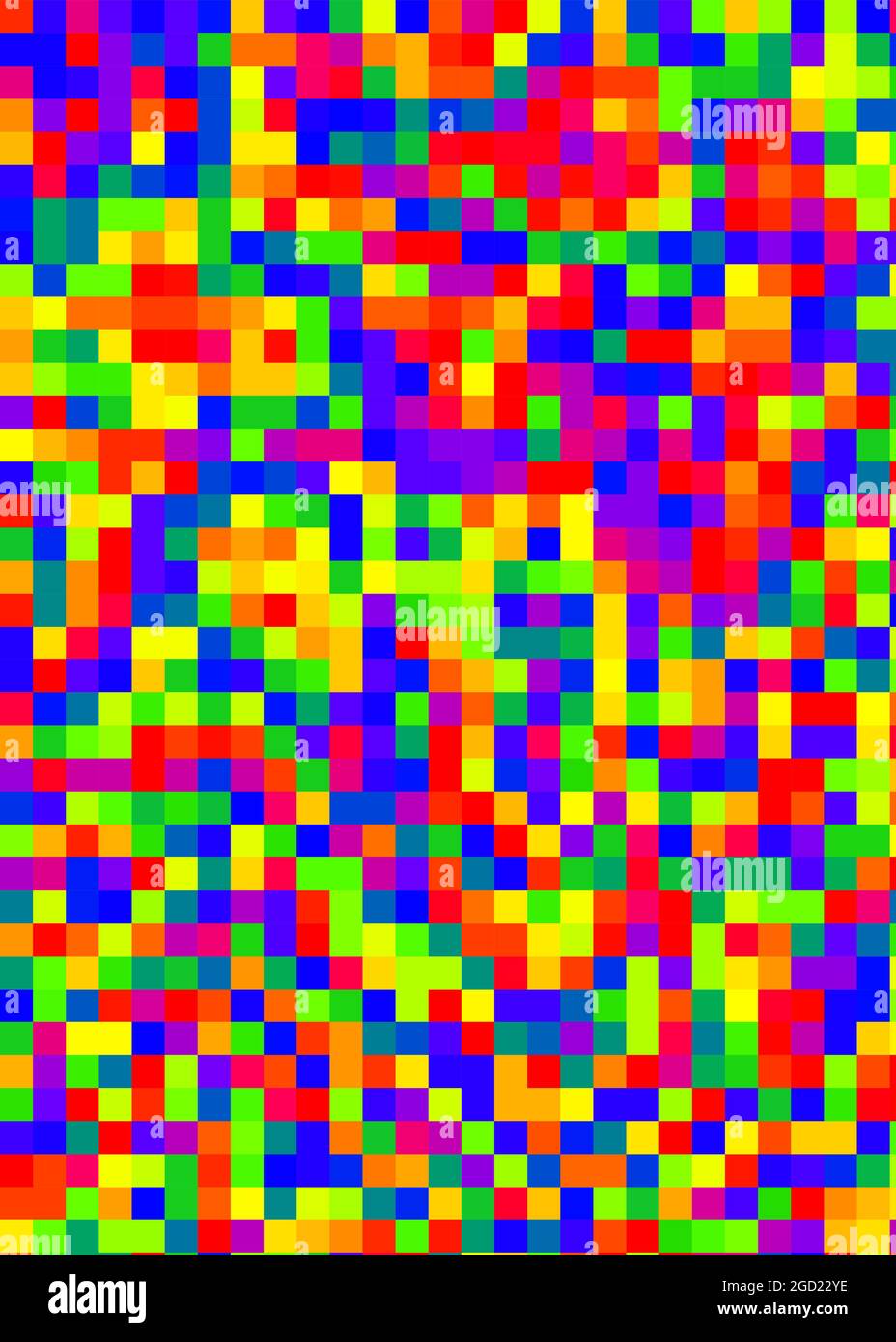 Abstract Geometrical color pixel generative art illustration Stock ...