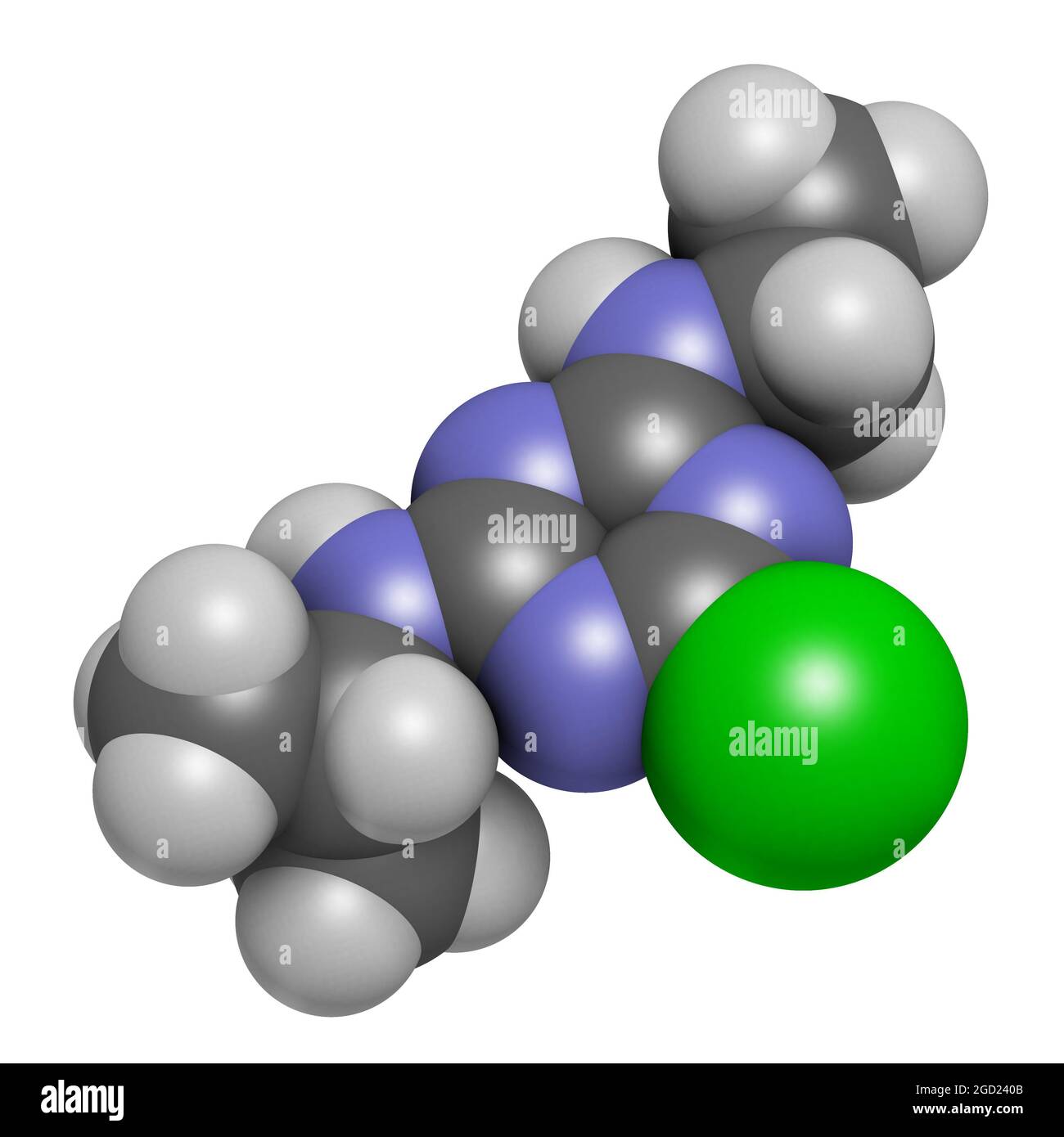 Atrazine broadleaf herbicide molecule. 3D rendering Stock Photo - Alamy