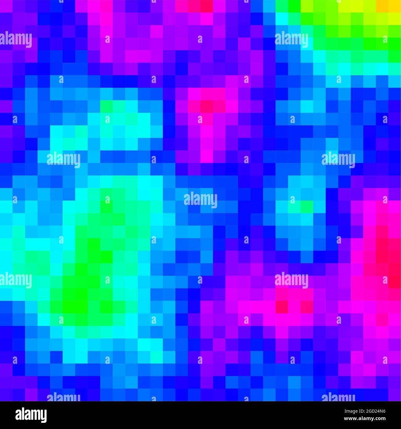 Abstract Geometrical color pixel generative art illustration Stock ...