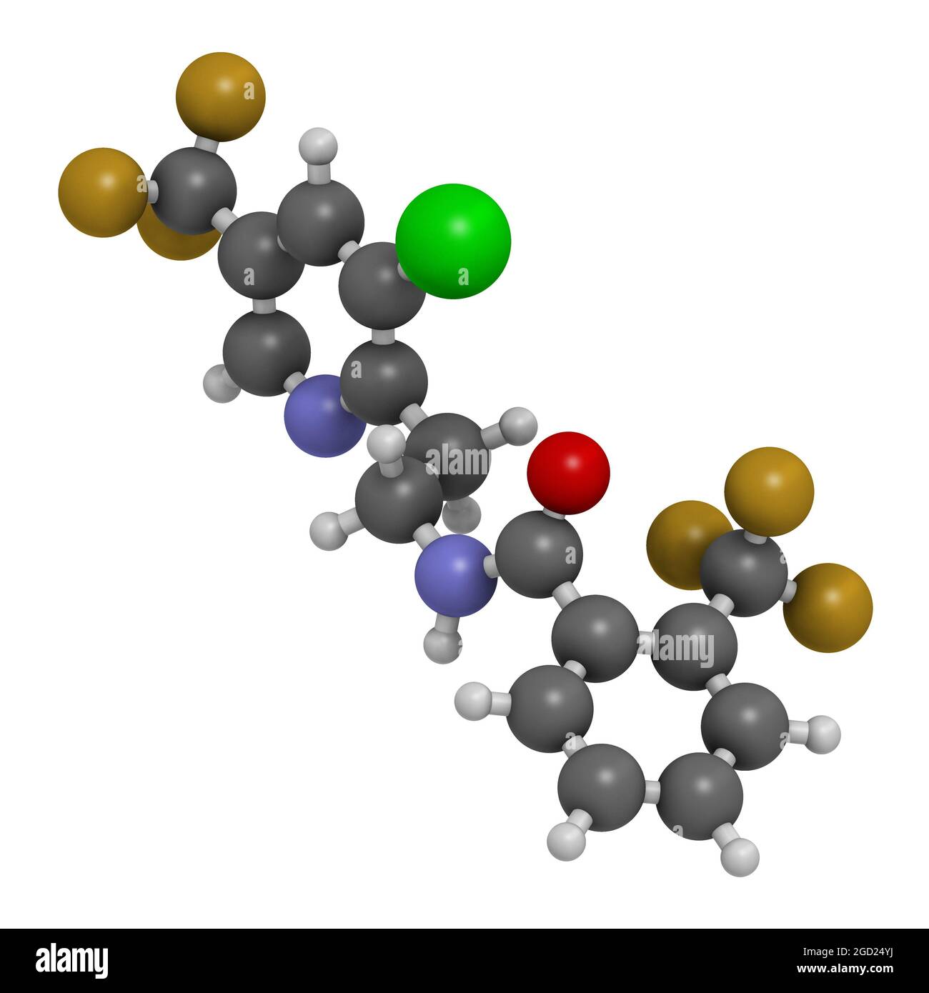 Fluopyram fungicide molecule. 3D rendering Stock Photo - Alamy