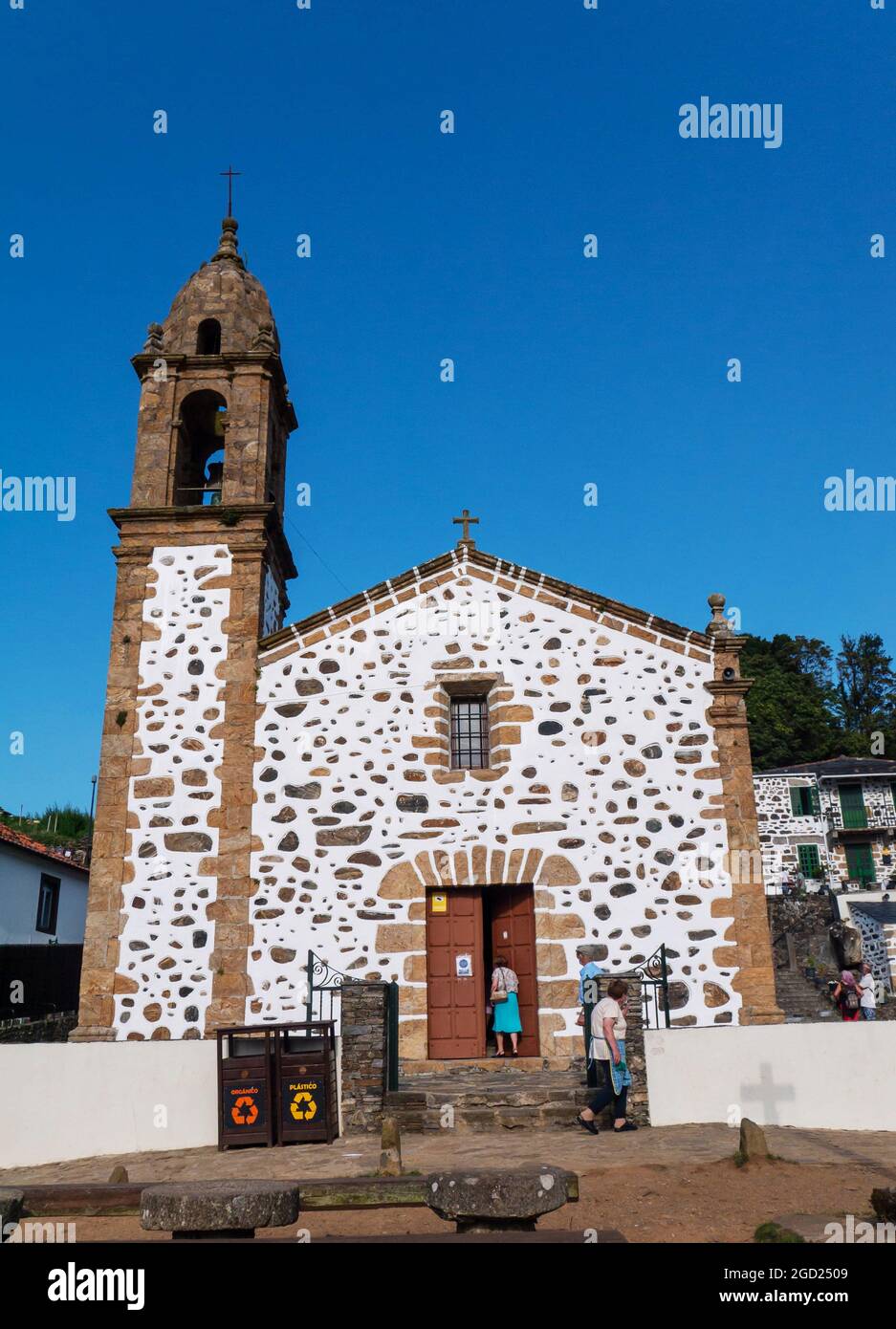 SAN ANDRES DE TEIXIDO, SPAIN - September 13, 2020:  San Andres De Teixido shrine in Cedeira, Galicia, Spain. Stock Photo