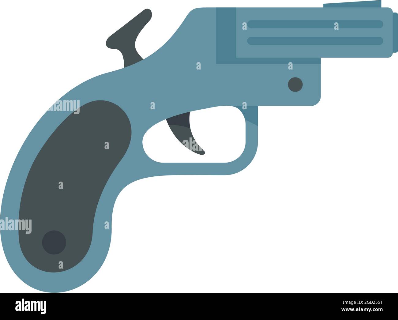 Flare gun icon. Flat illustration of flare gun vector icon isolated on white background Stock Vector