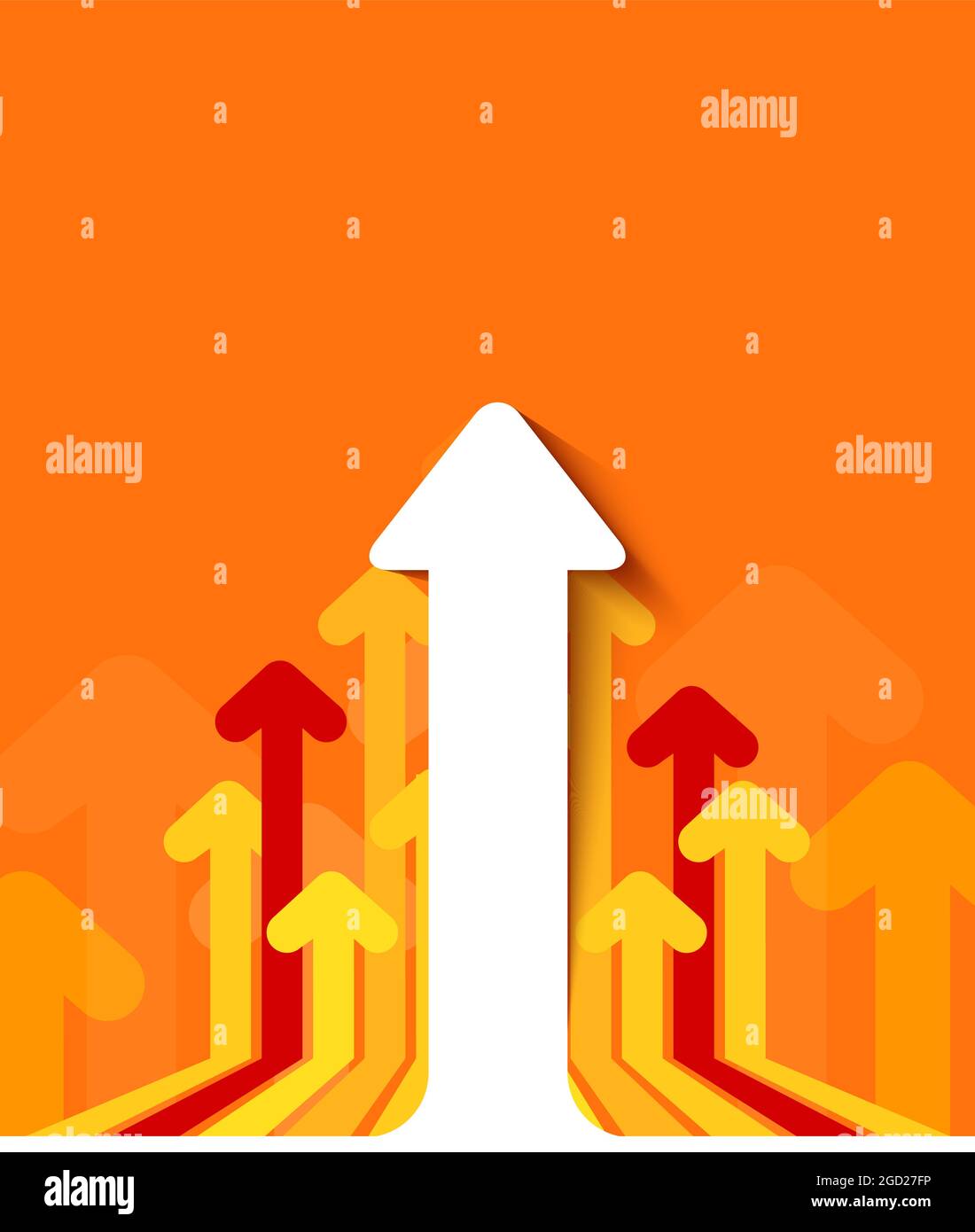 Arrows move to upward. Concept business progress Stock Vector Image ...