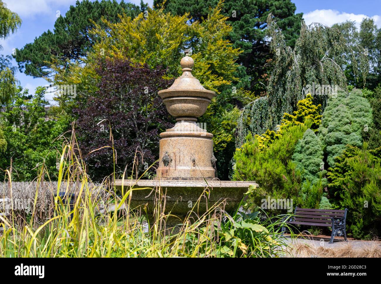 Water Fountain in Victoria Gardens, Truro, Cornwall,uk Stock Photo Alamy