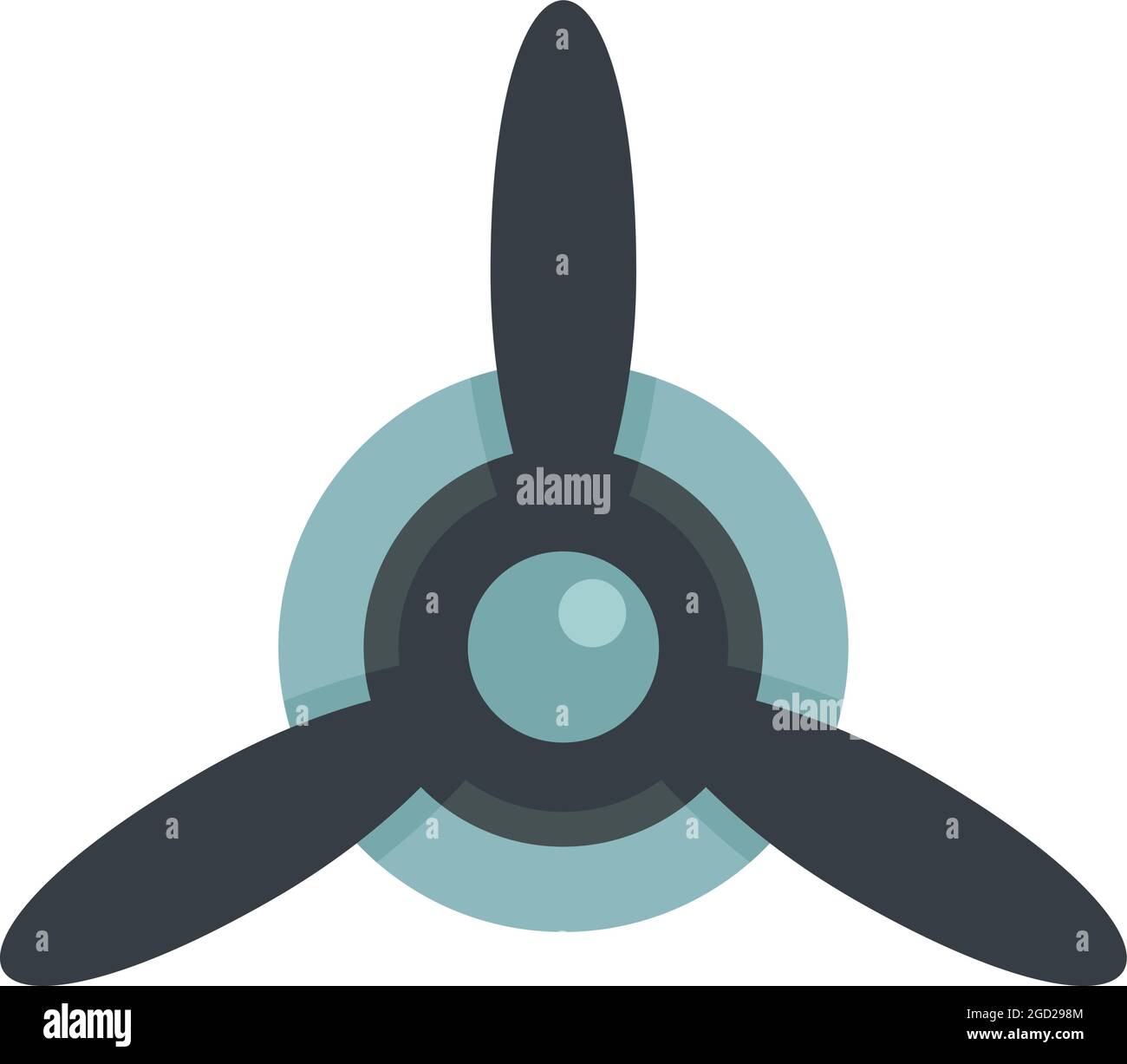 Aircraft repair motor propeller icon. Flat illustration of aircraft ...
