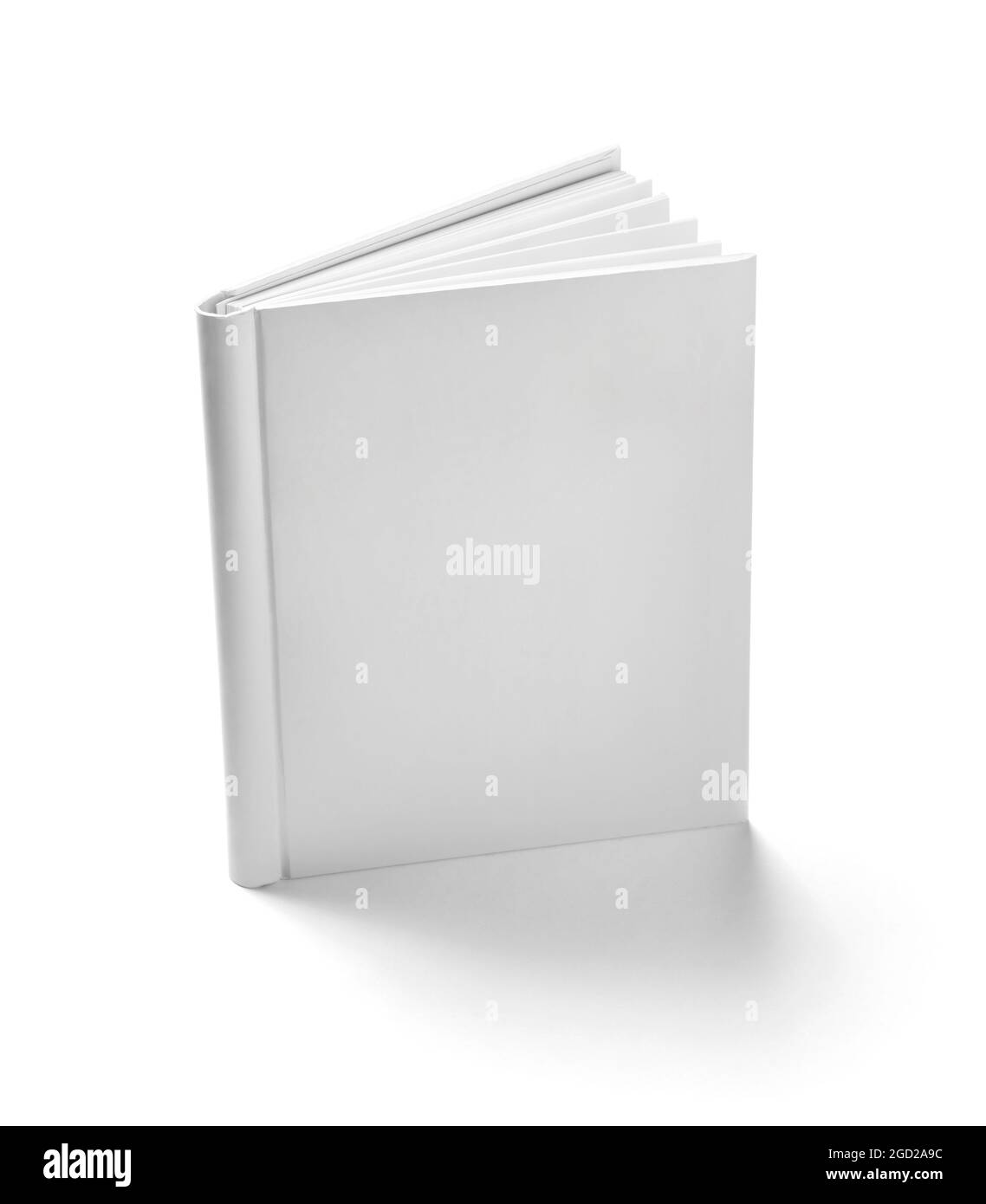 open book paper education page literature notebook textbook background blank white isolated Stock Photo