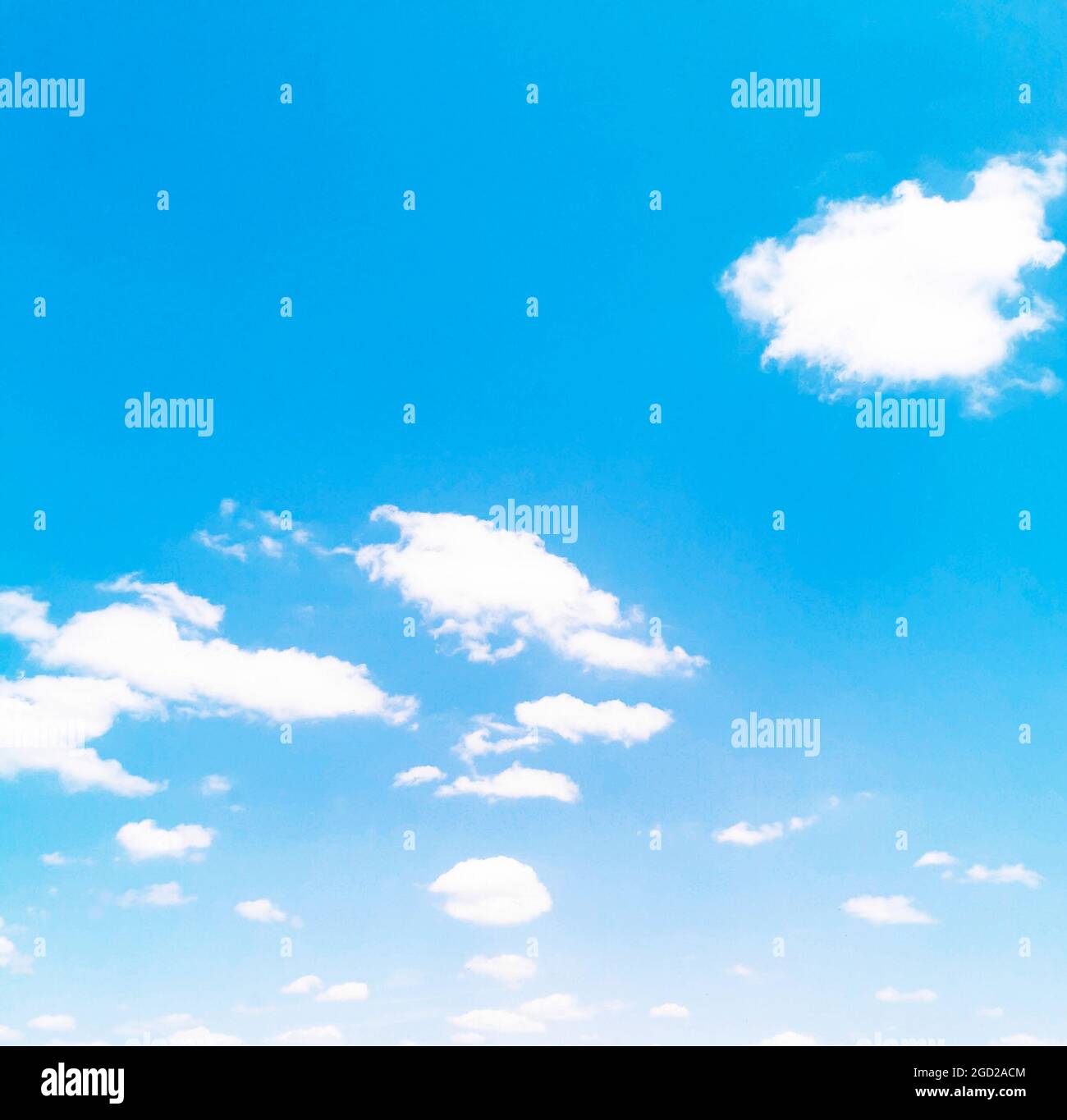 Light white clouds in the blue sky in morning summer time Stock Photo