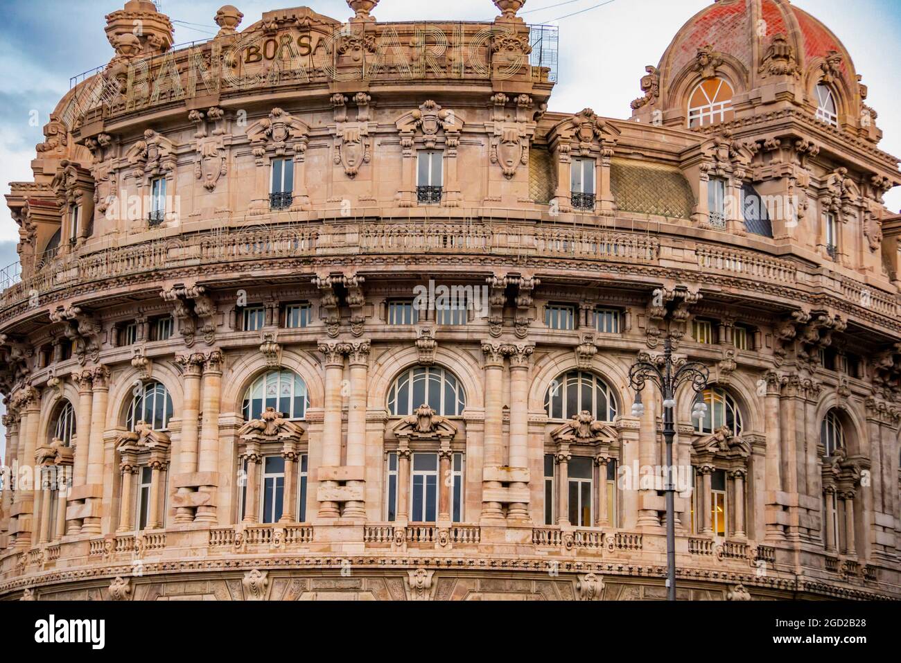 Palazzo della Borsa in Genoa, Italy. It is designed by Adolfo Coppede and  built at 1912 Stock Photo - Alamy