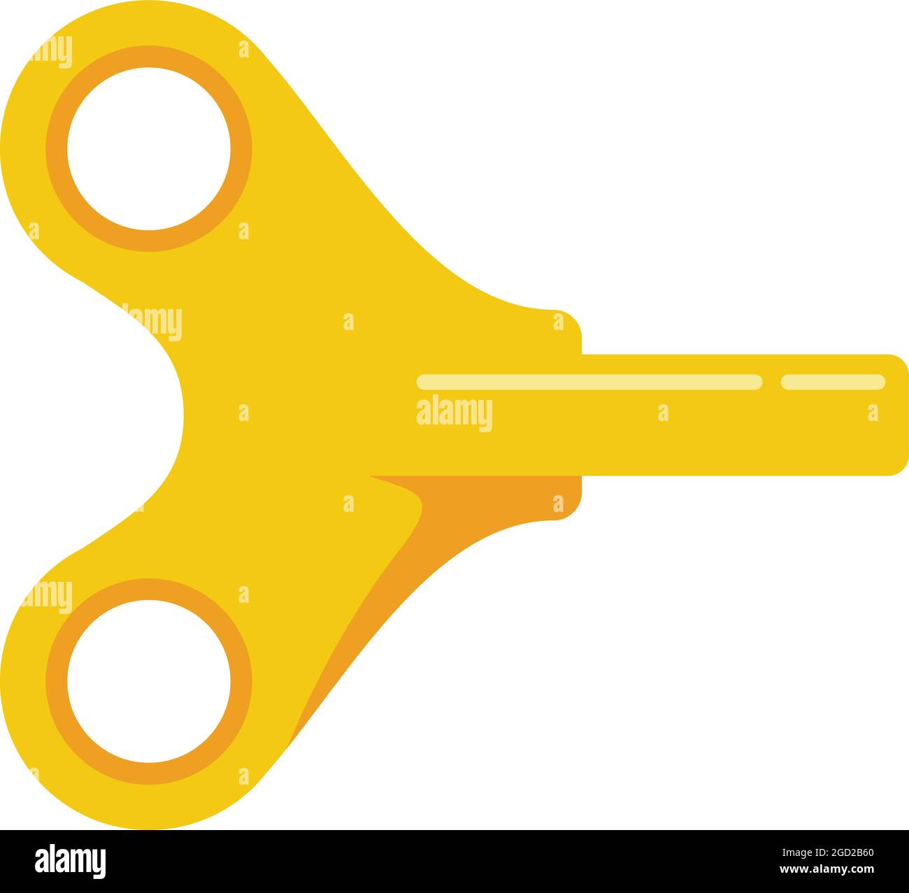 Watch repair gold key icon. Flat illustration of watch repair gold key ...