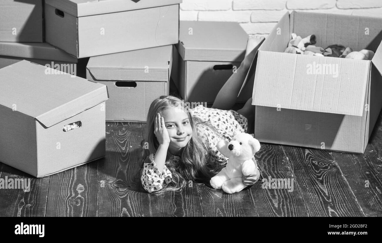 Feeling good at home. Dreaming about furniture for home. Moving in