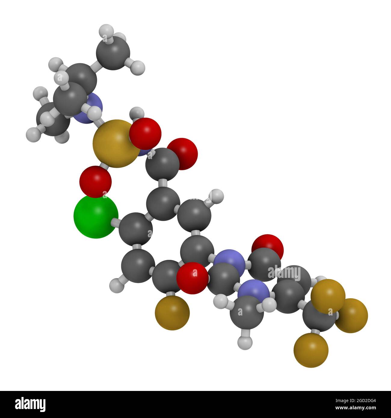 Saflufenacil herbicide molecule. 3D rendering Stock Photo - Alamy