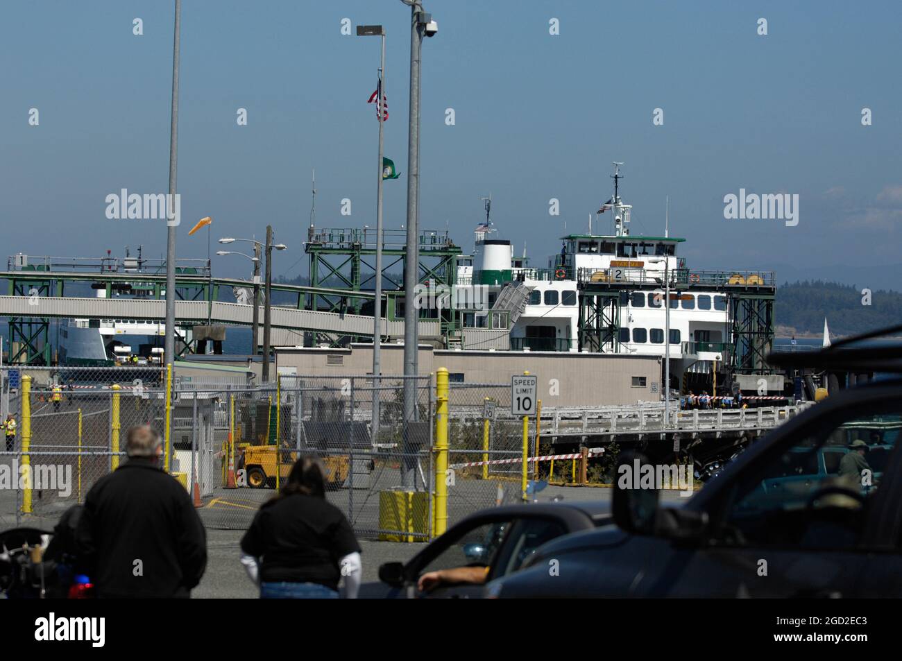 Washington State Ferry at Anacortes, Washington State Stock Photo