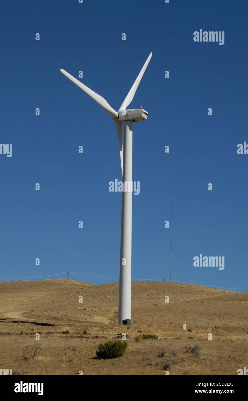 Wind Turbine near Tehachapi, California Stock Photo