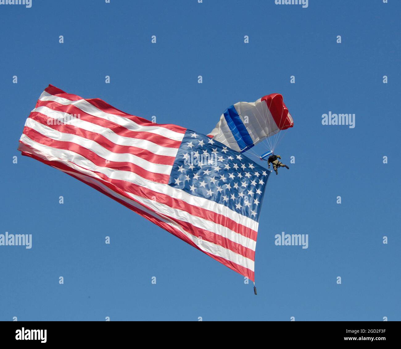 American Flag arrives in style Stock Photo