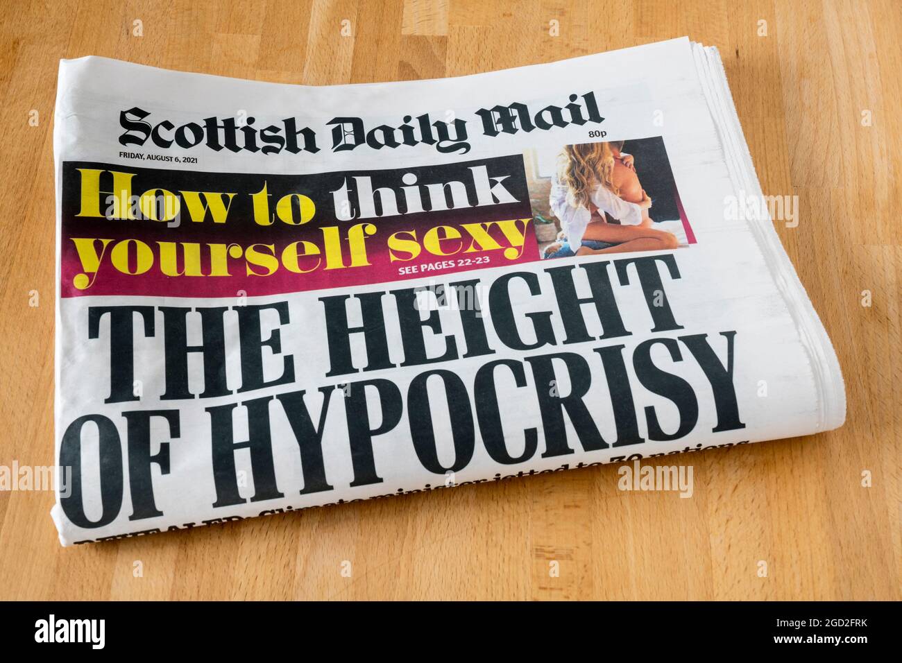 A copy of the Scottish Daily Mail newspaper. Stock Photo