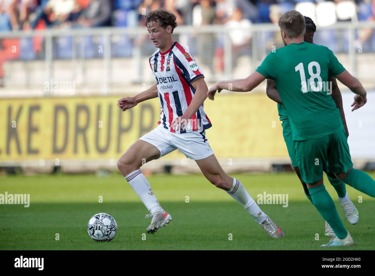 TILBURG, NETHERLANDS - AUGUST 10: Wesley Spieringhs of Willem II during the Pre-season Friendly match between Willem II and Royal Excelsior Virton at the Koning Willem II Stadion on August 10, 2021 in Tilburg, Netherlands (Photo by Broer van den Boom/Orange Pictures) Stock Photo