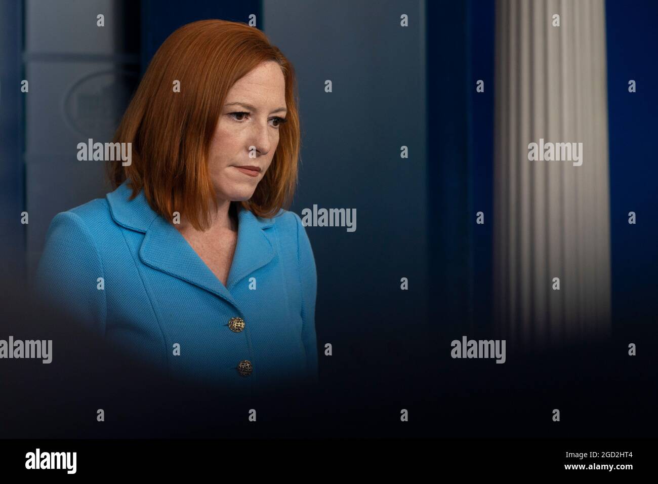 White House Press Secretary Jen Psaki holds a news briefing at the