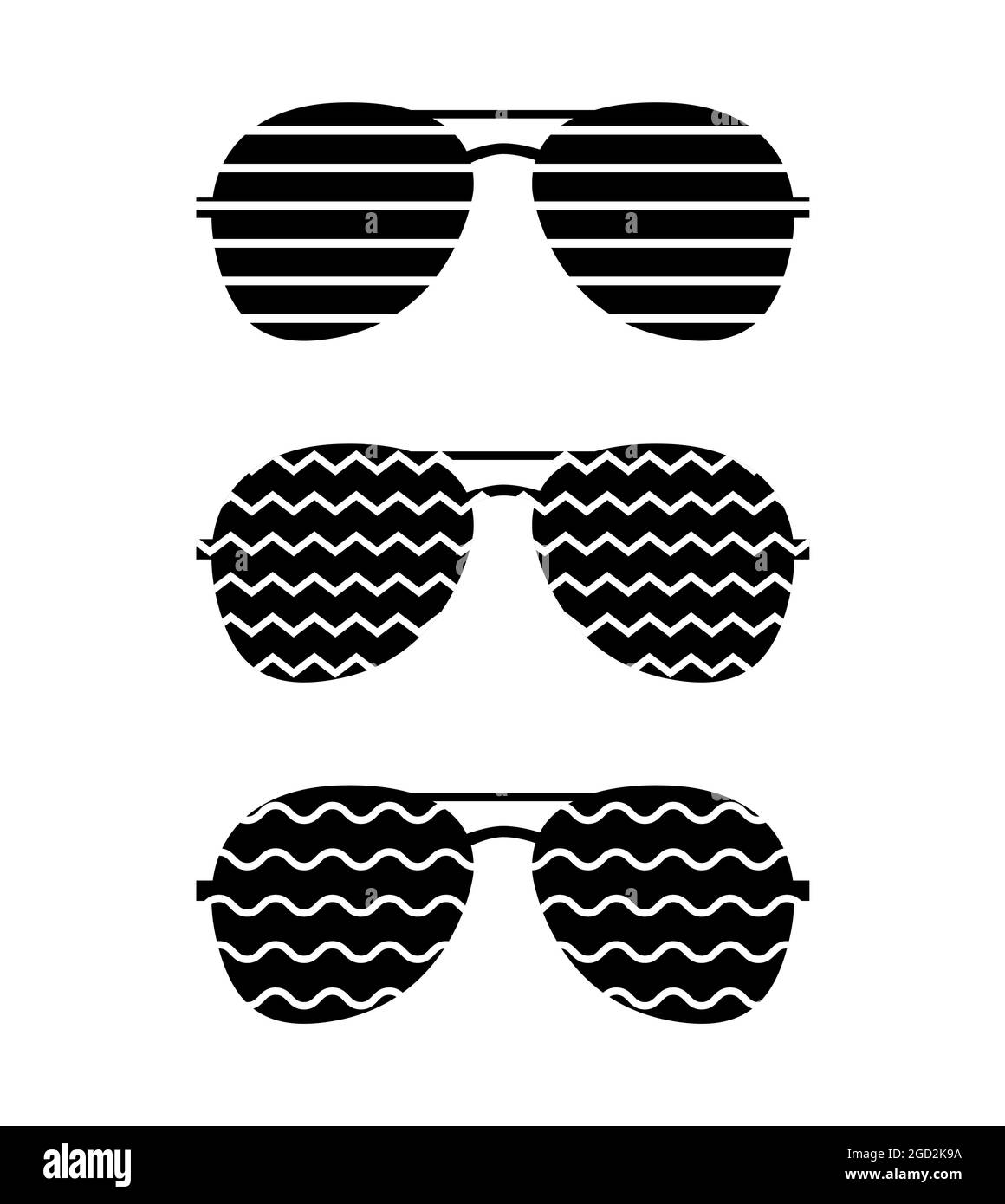 Aviator Sunglasses Flat Icon. Logo Template. Abstract Stock Vector ...