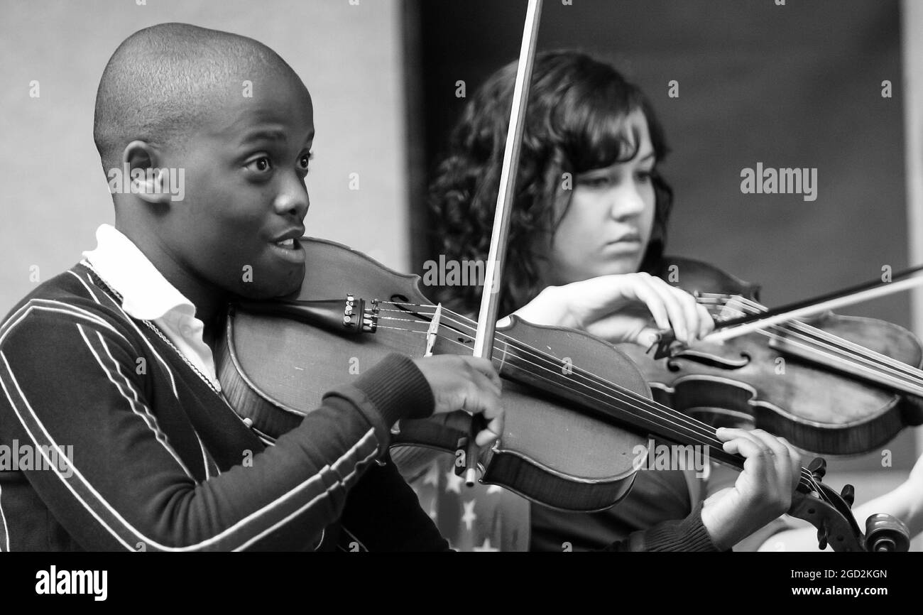 JOHANNESBURG, SOUTH AFRICA Jan 05, 2021 A grayscale of students