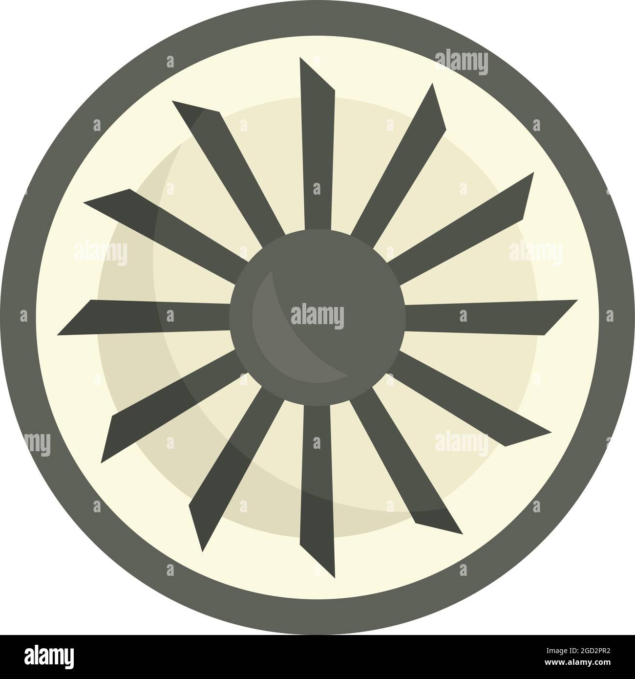 Aircraft repair motor icon. Flat illustration of aircraft repair motor ...