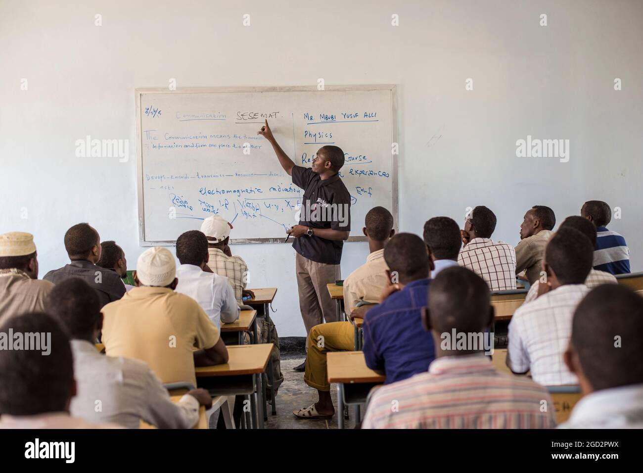 Teacher training in Mogadishu and Garowe. Our Somali Youth Learners Initiative (SYLI) aims to support the next generation of Somali leaders by expanding access to quality secondary education opportunities for over 160,000 youth. ca. 10 June 2015 Stock Photo