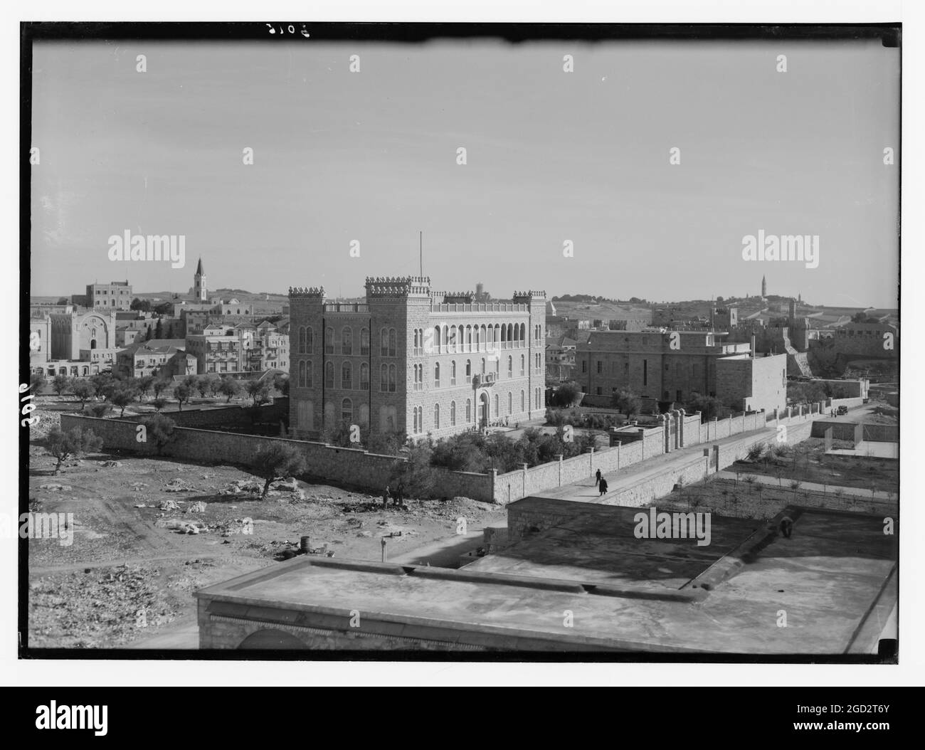 Newer Jerusalem and suburbs, The Jesuit seminary ca. 1920 Stock Photo