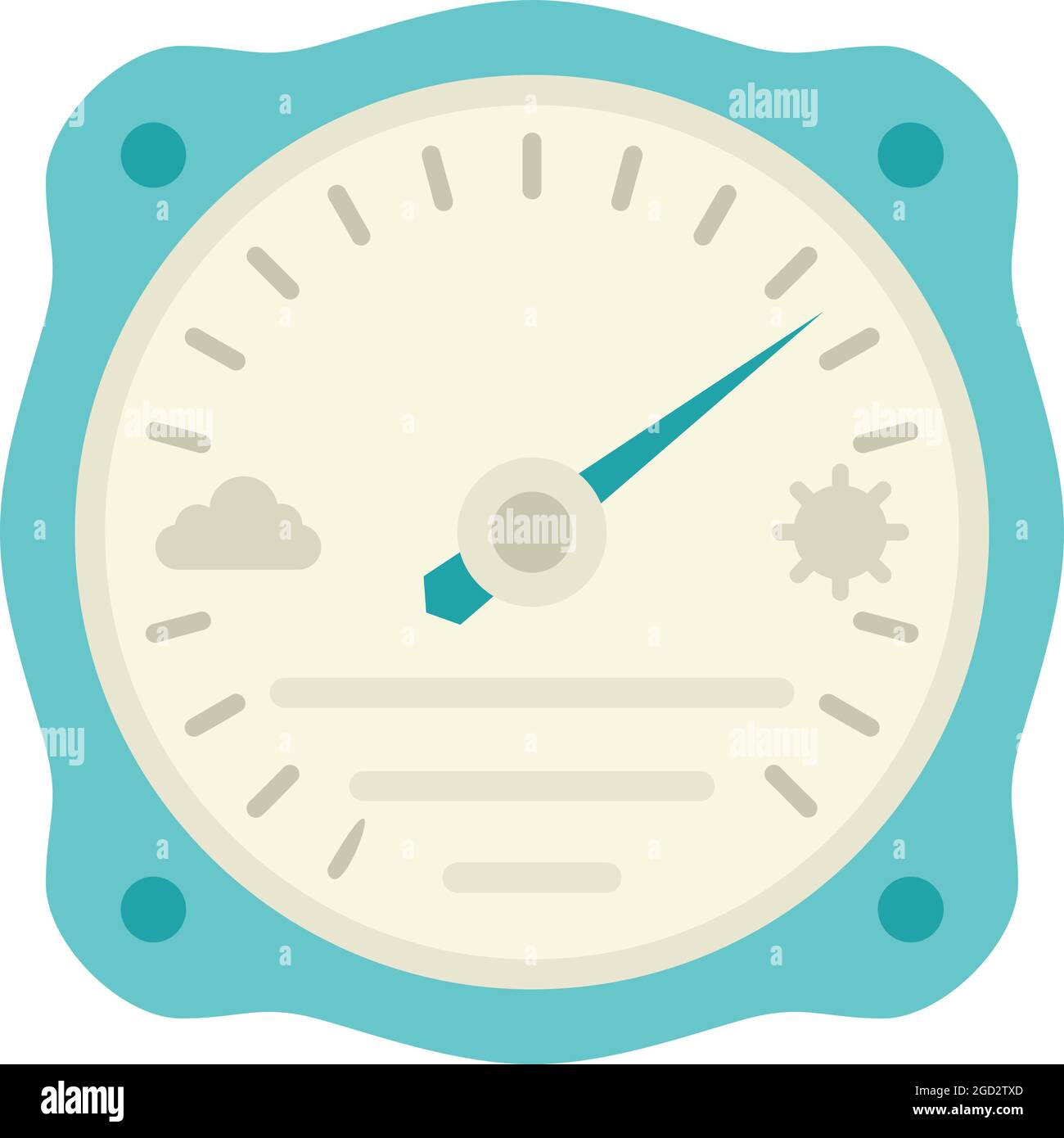 Humidity barometer icon. Flat illustration of humidity barometer vector